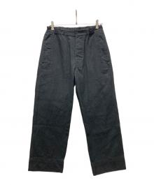 MHL（エムエイチエル）の古着「WOOL COTTON DRILL PANTS」｜チャコールグレー