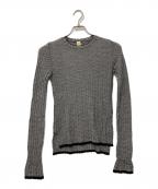 nagonstansナゴンスタンス）の古着「ヘリンボーンリブニット」｜ブラック