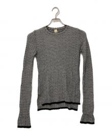 nagonstans（ナゴンスタンス）の古着「ヘリンボーンリブニット」｜ブラック