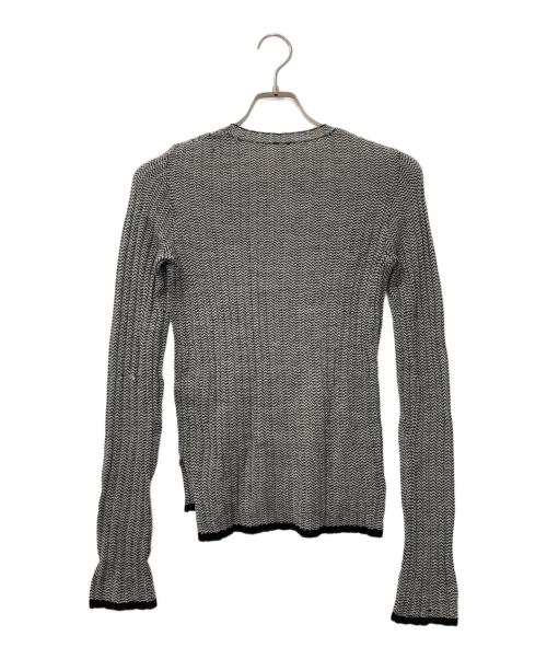 nagonstans（ナゴンスタンス）nagonstans (ナゴンスタンス) ヘリンボーンリブニット ブラック サイズ:38の古着・服飾アイテム