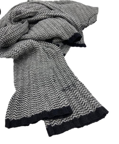 nagonstans（ナゴンスタンス）nagonstans (ナゴンスタンス) ヘリンボーンリブニット ブラック サイズ:38の古着・服飾アイテム