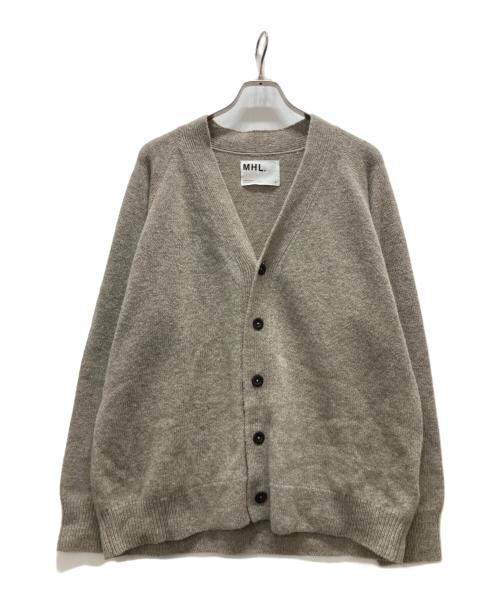 MHL（エムエイチエル）MHL (エムエイチエル) FINE SHETLAND ニットカーディガン ベージュ サイズ:Lの古着・服飾アイテム