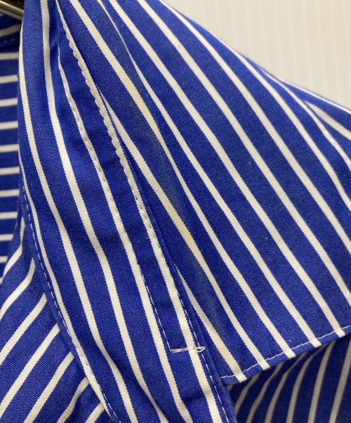 nagonstans（ナゴンスタンス）nagonstans (ナゴンスタンス) Stripe MIX egg ドレープシャツ ブルー×ホワイト サイズ:Mの古着・服飾アイテム