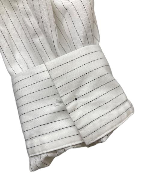 nagonstans（ナゴンスタンス）nagonstans (ナゴンスタンス) タイプライターcheck 立体スリーブシャツ ブラック×ホワイト サイズ:Mの古着・服飾アイテム