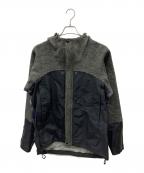 Aquascutum×Harris Tweedアクアスキュータム×ハリスツイード）の古着「切替ジャケット」｜グレー