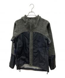 Aquascutum×Harris Tweed（アクアスキュータム×ハリスツイード）の古着「切替ジャケット」｜グレー