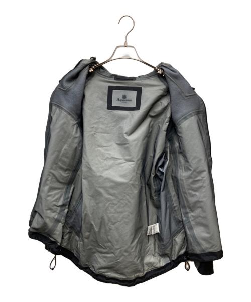 Aquascutum（アクアスキュータム）Aquascutum (アクアスキュータム) Harris Tweed (ハリスツイード) 切替ジャケット グレー サイズ:38の古着・服飾アイテム
