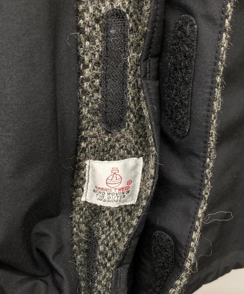 Aquascutum（アクアスキュータム）Aquascutum (アクアスキュータム) Harris Tweed (ハリスツイード) 切替ジャケット グレー サイズ:38の古着・服飾アイテム