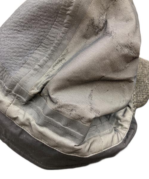 Aquascutum（アクアスキュータム）Aquascutum (アクアスキュータム) Harris Tweed (ハリスツイード) 切替ジャケット グレー サイズ:38の古着・服飾アイテム