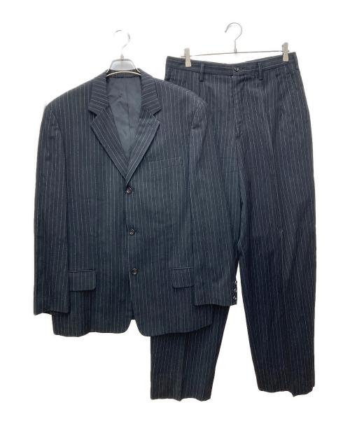 Y's for men（ワイズフォーメン）Y's for men (ワイズフォーメン) ストライプセットアップスーツ　MR-J91-201/MR-P94-201 ブラック サイズ: 4&5(L&LL)の古着・服飾アイテム