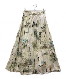 Ameri（アメリ）の古着「メディマラガプレンティフルフレアスカート」｜ベージュ