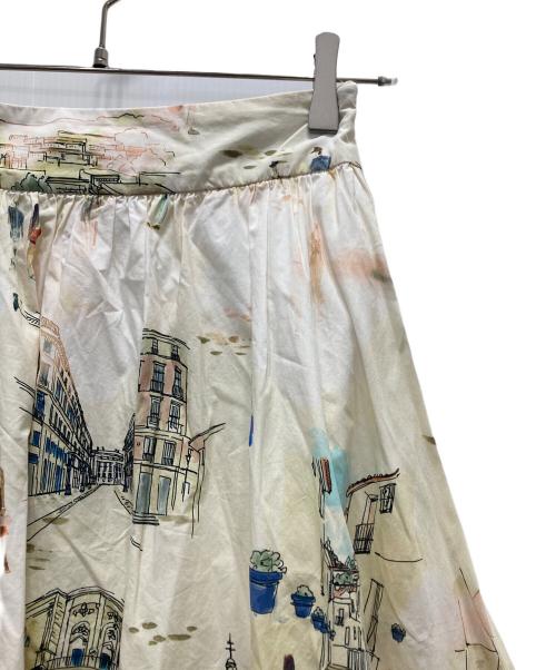 Ameri（アメリ）Ameri (アメリ) メディマラガプレンティフルフレアスカート ベージュ サイズ:Mの古着・服飾アイテム