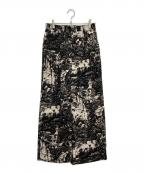 HARDY NOIRアルディーノアール）の古着「Wood-Blockprint Like パンツ」｜ブラック×アイボリー