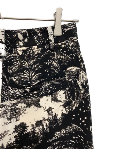 HARDY NOIR（アルディーノアール）HARDY NOIR (アルディーノアール) Wood-Blockprint Like パンツ ブラック×アイボリー サイズ:36の古着・服飾アイテム