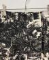 中古・古着 HARDY NOIR (アルディーノアール) Wood-Blockprint Like パンツ ブラック×アイボリー サイズ:36：4000円