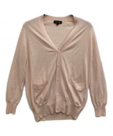 DRAWER（ドゥロワー）の古着「カシミヤシルクVネックカーディガン」｜ピンク