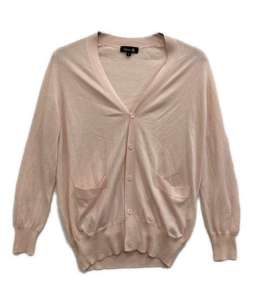 DRAWER（ドゥロワー）DRAWER (ドゥロワー) カシミヤシルクVネックカーディガン ピンク サイズ:1の古着・服飾アイテム