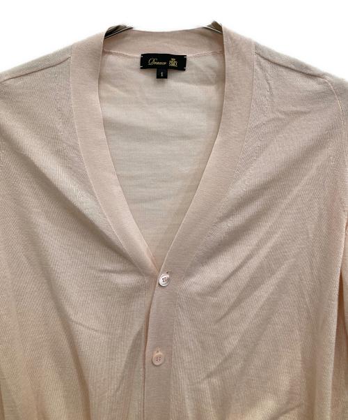 DRAWER（ドゥロワー）DRAWER (ドゥロワー) カシミヤシルクVネックカーディガン ピンク サイズ:1の古着・服飾アイテム