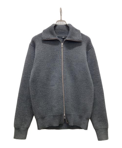 PLST（プラステ）PLST (プラステ) ジップカーディガン グレー サイズ:Mの古着・服飾アイテム