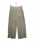 STUNNING LUREスタニングルアー）の古着「STUNNING LURE ストライプストレートパンツ」｜ライトベージュ