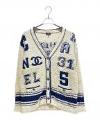 CHANELシャネル）の古着「31ボタンコットンカーディガン　P61037K46380」｜ホワイト×ネイビー