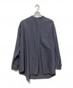 Graphpaperグラフペーパー）の古着「Oxford Oversized Band Collar Shirt」｜グレー