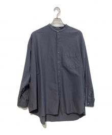 Graphpaper（グラフペーパー）の古着「Oxford Oversized Band Collar Shirt」｜グレー