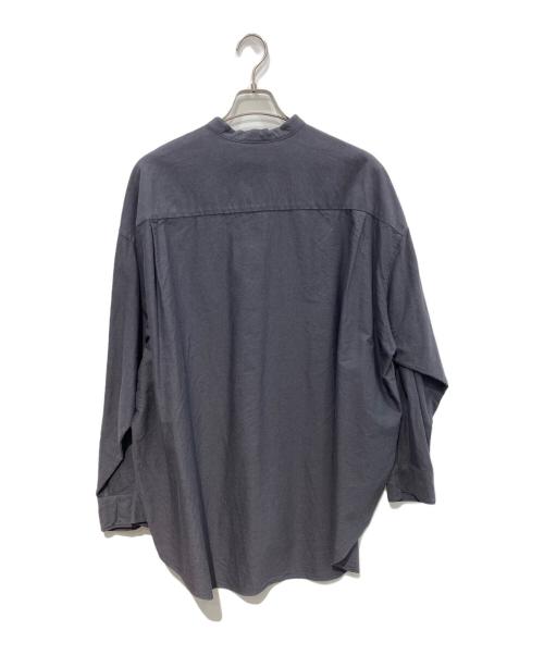 Graphpaper（グラフペーパー）Graphpaper (グラフペーパー) Oxford Oversized Band Collar Shirt グレー サイズ:O/Sの古着・服飾アイテム