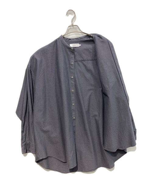 Graphpaper（グラフペーパー）Graphpaper (グラフペーパー) Oxford Oversized Band Collar Shirt グレー サイズ:O/Sの古着・服飾アイテム