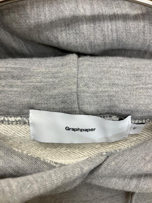 Graphpaper（グラフペーパー）Graphpaper (グラフペーパー) GM224-70011　Wool Terry Pullover Hoodie グレー サイズ:Fの古着・服飾アイテム