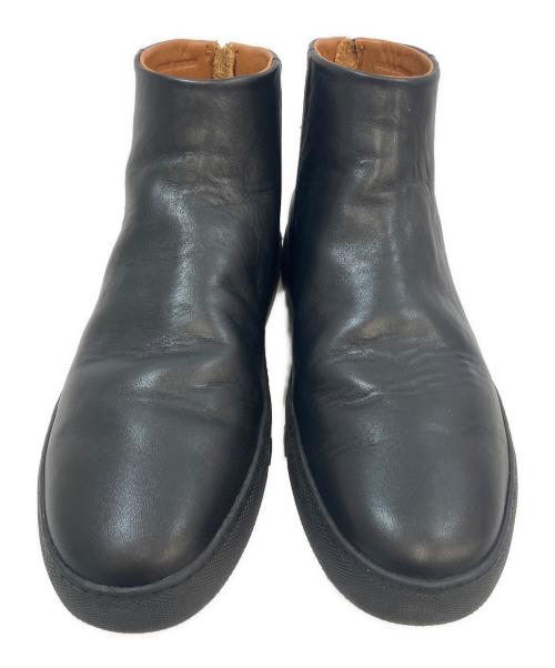 hALON（アーロン）hALON (アーロン) バックジップ ハイカットスニーカー ブラック サイズ:28cmの古着・服飾アイテム