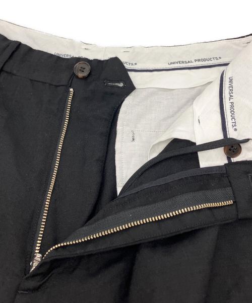 UNIVERSAL PRODUCTS.（ユニバーサルプロダクツ）UNIVERSAL PRODUCTS. (ユニバーサルプロダクツ) 2TUCK SUMMER WOOL EASY SHORTS ブラック サイズ:SIZE 2の古着・服飾アイテム