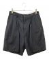 UNIVERSAL PRODUCTS.（ユニバーサルプロダクツ）の古着「2TUCK SUMMER WOOL EASY SHORTS」｜ブラック