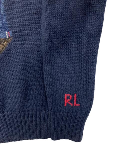 POLO RALPH LAUREN（ポロ・ラルフローレン）POLO RALPH LAUREN (ポロ・ラルフローレン) クルーネックニット ネイビー サイズ:XSの古着・服飾アイテム