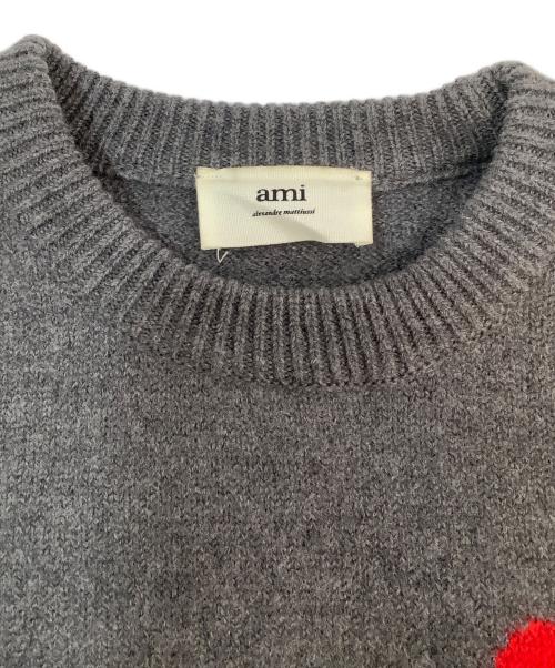 AMI Alexandre Mattiussi（アミアレクサンドルマテュッシ）AMI Alexandre Mattiussi (アミアレクサンドルマテュッシ) ハートロゴニット グレー サイズ:Sの古着・服飾アイテム