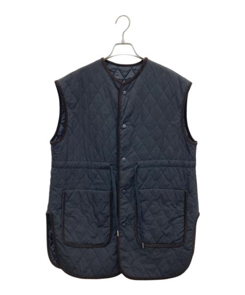 MACPHEE（マカフィー）MACPHEE (マカフィー) キルティング クルーネックジレ ブラウン サイズ:36の古着・服飾アイテム
