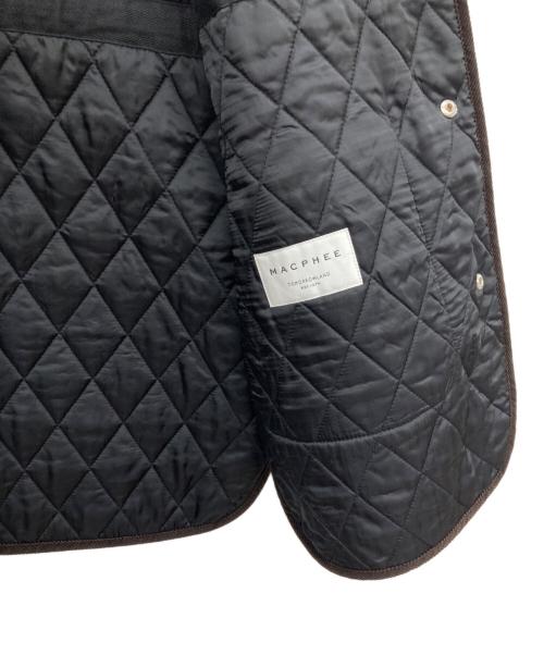 MACPHEE（マカフィー）MACPHEE (マカフィー) キルティング クルーネックジレ ブラウン サイズ:36の古着・服飾アイテム