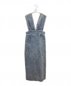 Whim Gazetteウィムガゼット）の古着「DENIM Vジャンスカ」｜ブルー