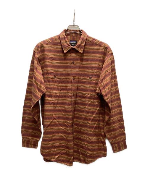 Patagonia（パタゴニア）Patagonia (パタゴニア) コットンマルチボーダーシャツ オレンジ×ブラウン サイズ:SIZE Mの古着・服飾アイテム