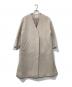 green label relaxing（グリーンレーベルリラクシング）の古着「EX FINE リッタイスリーブノーラペルコート」｜ベージュ