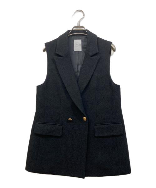 Loulou Willoughby（ルルウィルビー）Loulou Willoughby (ルルウィルビー) リングツイードジレ ブラック サイズ:SIZE 2の古着・服飾アイテム