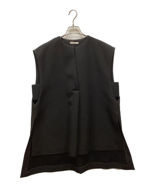 LE PHIL（ル フィル）LE PHIL (ル フィル) マトラッセトリプルクロスジレ ブラック サイズ:FREEの古着・服飾アイテム