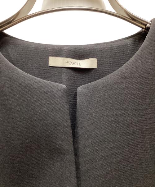 LE PHIL（ル フィル）LE PHIL (ル フィル) マトラッセトリプルクロスジレ ブラック サイズ:FREEの古着・服飾アイテム