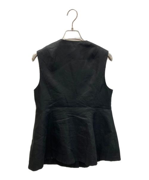 ADORE（アドーア）ADORE (アドーア) 麻ツイルジレ ブラック サイズ:38の古着・服飾アイテム