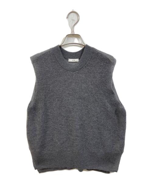 ATON（エイトン）ATON (エイトン) SUPER KID MOHAIR クルーネックベスト グレー サイズ:SIZE 2の古着・服飾アイテム