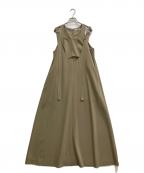 LE CIEL BLEUルシェルブルー）の古着「エクストラロングストラップAラインドレス」｜ベージュ