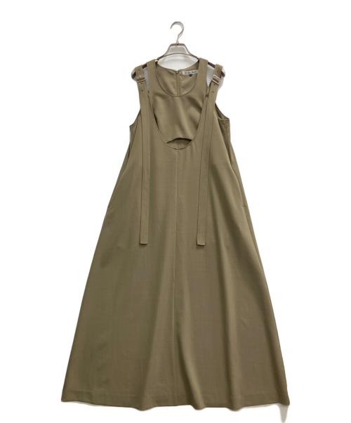 LE CIEL BLEU（ルシェルブルー）LE CIEL BLEU (ルシェルブルー) エクストラロングストラップAラインドレス ベージュ サイズ:38の古着・服飾アイテム