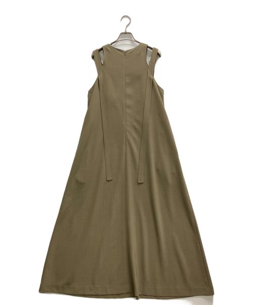 LE CIEL BLEU（ルシェルブルー）LE CIEL BLEU (ルシェルブルー) エクストラロングストラップAラインドレス ベージュ サイズ:38の古着・服飾アイテム