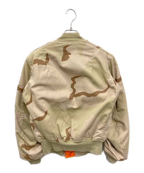 ALPHA（アルファ）ALPHA (アルファ) ［古着］80’S MA-1 フライトジャケット ベージュ×オレンジ サイズ:Sの古着・服飾アイテム