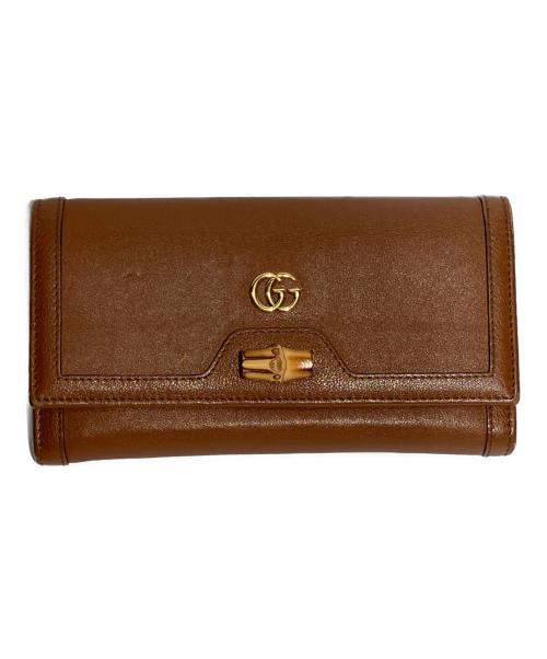 GUCCI（グッチ）GUCCI (グッチ) バンブーチェーンウォレット ブラウンの古着・服飾アイテム